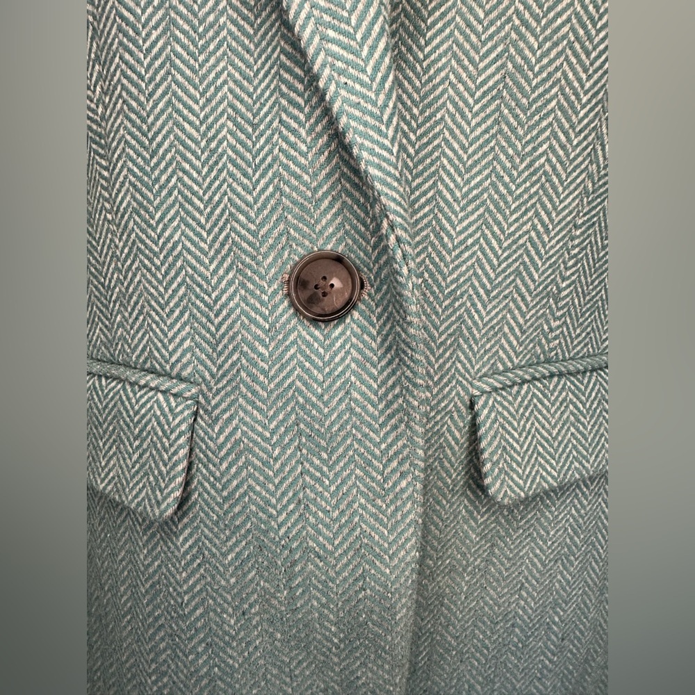 LOFT Blazer teal and grey size 2 - Picture 6 of 8